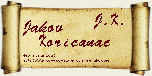 Jakov Korićanac vizit kartica